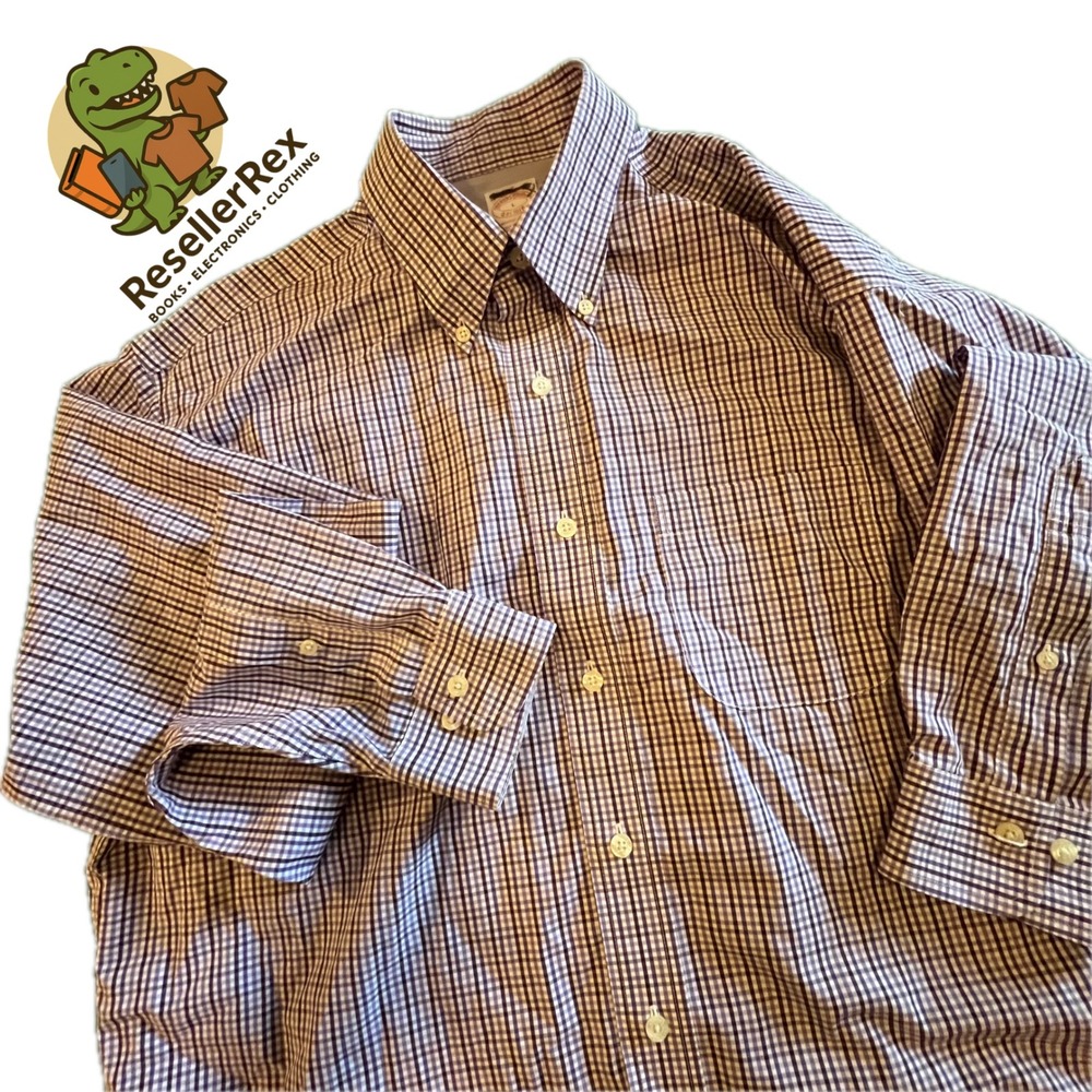 Brooks‎ Brothers Plaid Button Down Shirt Long Sleeve Men's Size L Casual Dress